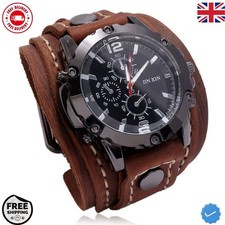 NEW Wide Leather Watch Cuff