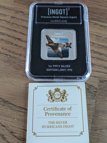 Raf hurricane silver - raf, square