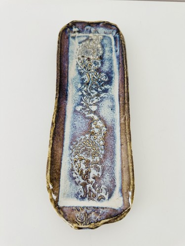 Studio pottery blue purple