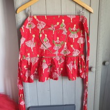50s Style Pinny Apron Red