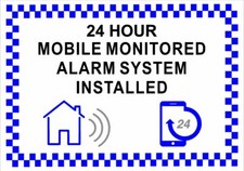 24 HOUR Alarm System Property Protected Security Alarm Window & Door SIGN