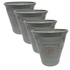 Contemporary Grey Olive Planter Pot 23cm 6L Capacity Lightweight & Durable