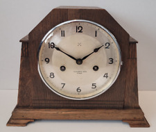 Antique c1890’s German "HAC" Oak Cased Chiming Mantel Clock (Fully Serviced)
