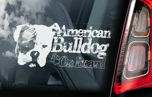American bulldog car sticker - car,