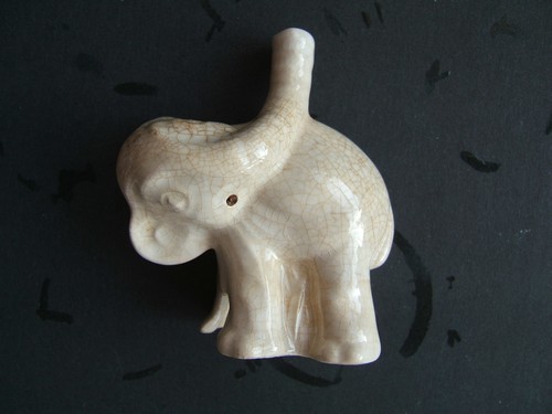 Vintage nutbrown elephant - vintage,