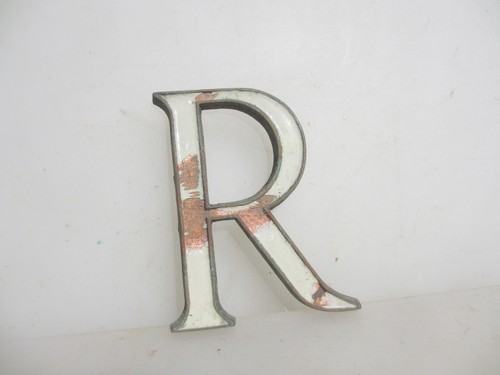 Antique brass shop - letter, "r"