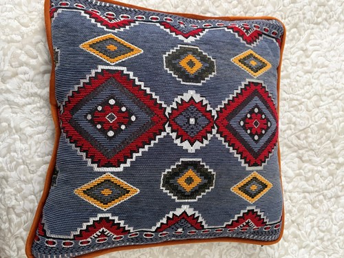 Grey moroccan fabric cushion
