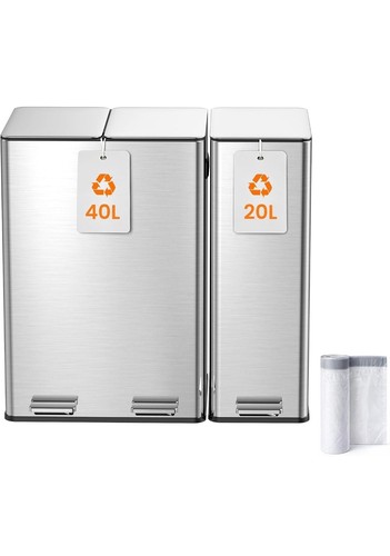 Kitchen bin 40l double - kitchen, bin,