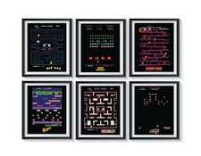 Retro Arcade Art Print Set of
