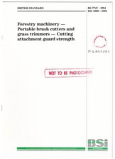 BS 7747:Forestry machinery. Portable brush cutters and grass trimmers-guard stre