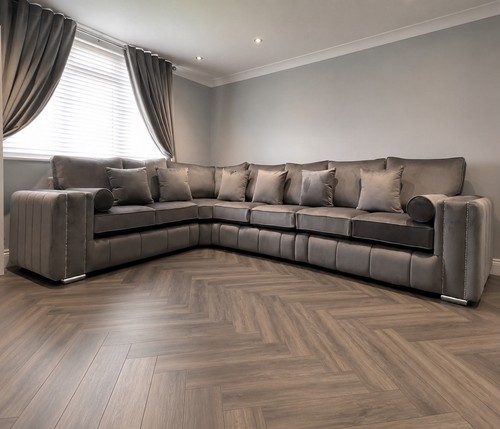 Luxury grey plush - grey, velvet