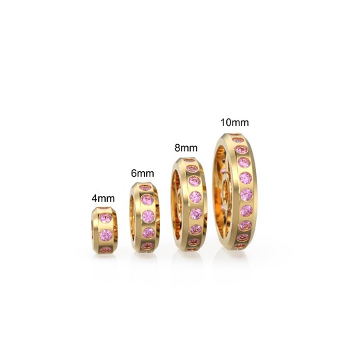Real pink tourmaline 18k - tourmaline, solid