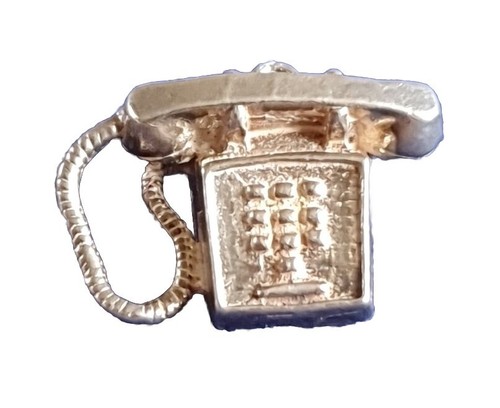 Silver telephone souvenir - silver,