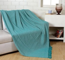 LARGE 100% COTTON WOVEN SOFA BED SETTEE THROW COVER CHAIR BEDSPREAD BLANKET