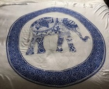  Elephant Design Cotton Throw