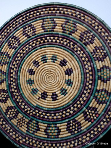 African flat wall basket mat - african,