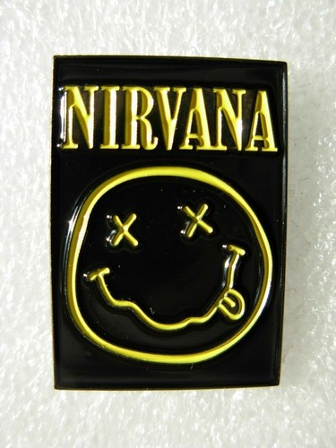 Nirvana pin badge - black, and