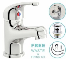 New Bathroom Single Lever Taps Modern Chrome Bath Mono Wash Basin Sink Mixer Tap