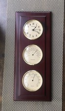 VTG SEIKO Weather Station Clock WOOD BAROMETER-THERMOMETER-HYGROMETER Wall Mount