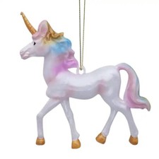 Festive 12cm White Unicorn