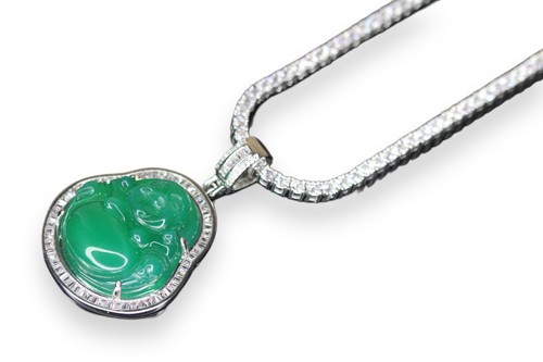 14k stamped happy buddha green - 14k,