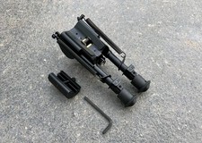 Harris Style 6-9 Inch Adjustable Folding Bipod With RIS Rail Mount