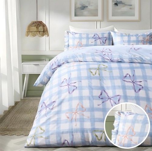 Bow print gingham - print, cover