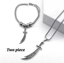 2 Pieces Set Silver & Black