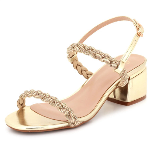 Women diamante block heel - block,
