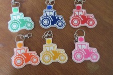 Tractor embroidered Keyring