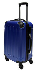BLUE Hard Shell 4 Wheel Suitcase Spinner Luggage Case Trolley Cabin Carry On
