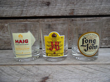 Vintage VMC Reims France Set of 3 Scotch Whiskey Tumblers Glasses Unused NOS