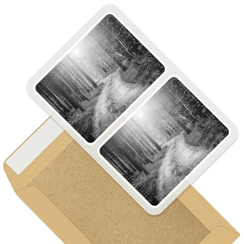 Rectangle stickers 10cm bw - x,