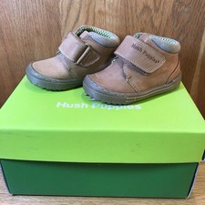 Hush Puppies Infants Toddler Kids Archie Brown Leather Boots Size Uk Infant 4
