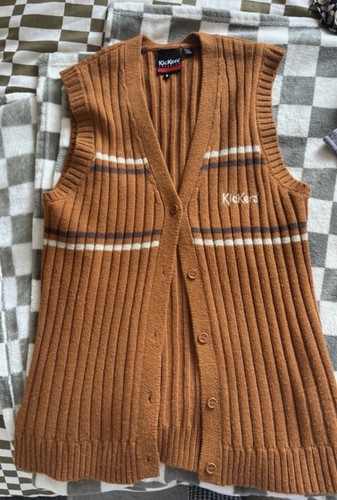 Kickers brown striped rib knit - kickers,