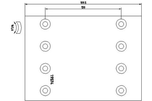 Brake shoe set - 1957427, textar