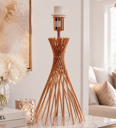Copper twist table - twist, base