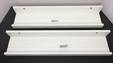 (2) IKEA Mosslanda 21 3/4” White Floating Shelf Picture Ledge 22509 (402.917.66)