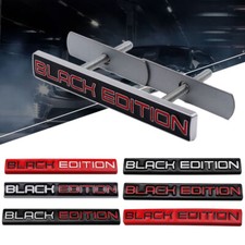 3D Grille Black EDITION Metal Car Front Emblem Badges Nameplate Sticker Decal