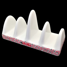 Nutella Ceramic White Red Toast Rack 4 Slots Chocolate Lovers Home Birthday Gift