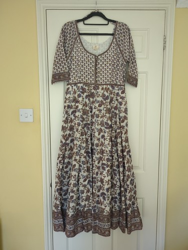Anokhi cotton dress hand - hand, block