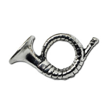 Hunting Horn Pewter Pin Badge Bugle Brooch Coat Hat Tie Lapel Unisex Jewellery