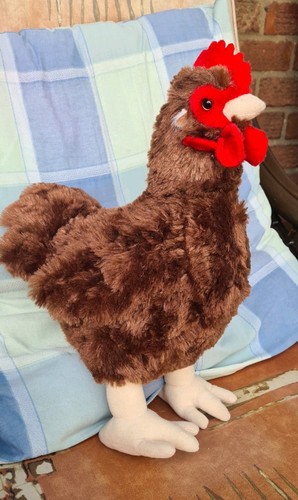 Brown hen chicken plush toy - hen,