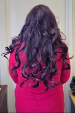 WOMENS DARK AUBURN CURLY SHOULDER LENGTH WIG IN BOX