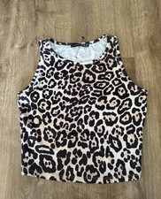 Leopard Print Crop Tank Top