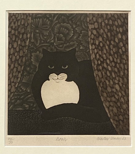 Original cat print martin - by,