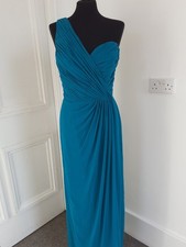 Dessy teal bridesmaid prom