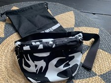 AUTHENTIC  ALEXANDER MCQUEEN BLACK & WHITE SWALLOWS UNISEX BUM BAG