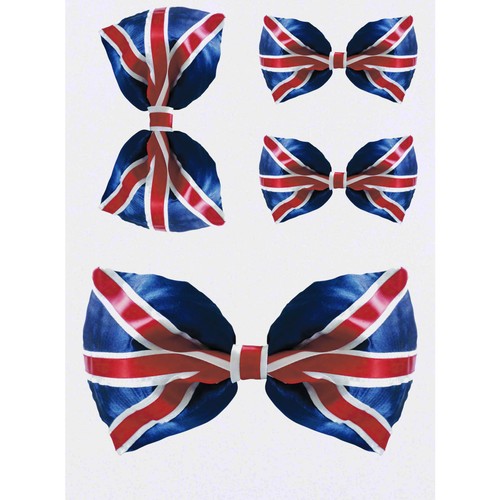 Union jack bow - 4, tie'