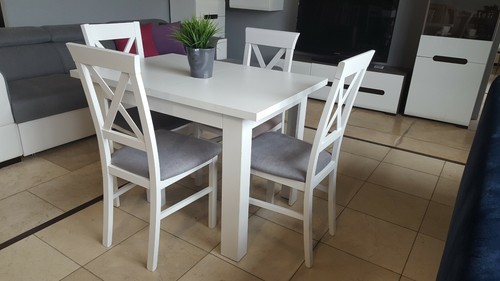 Set white extending dining - set,